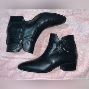 Aquatalia black leather booties
